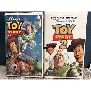 VHS DISNEY PIXAR TOY STORY  1 AND TOY STORY 2 VHS TAPES Clamshells Vintage